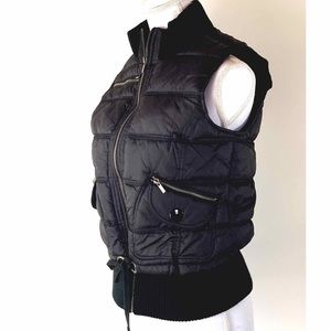 Edgy Well Worn Black Puffer Vest